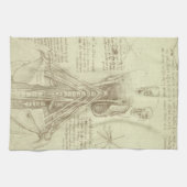 Leonardo da Vinci's menselijke anatomie ruggengraa Theedoek (Horizontaal)