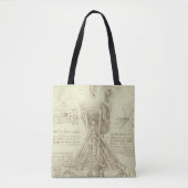 Leonardo da Vinci's menselijke anatomie ruggengraa Tote Bag (Voorkant)