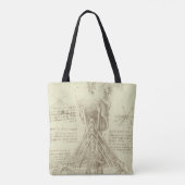 Leonardo da Vinci's menselijke anatomie ruggengraa Tote Bag (Achterkant)