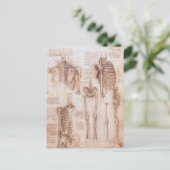 Leonardo da Vinci's menselijke anatomie skelet Bot Briefkaart (Staand voorkant)