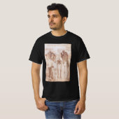 Leonardo da Vinci's menselijke anatomie skelet Bot T-shirt (Voorkant volledig)