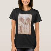 Leonardo da Vinci's menselijke anatomie skelet Bot T-shirt (Voorkant)