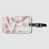 Leonardo da Vinci's menselijke anatomie voet Botte Bagagelabel (Voorkant (horizontaal))