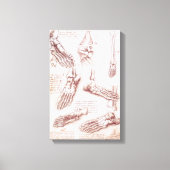 Leonardo da Vinci's menselijke anatomie voet Botte Canvas Afdruk (Voorkant)