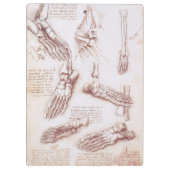Leonardo da Vinci's menselijke anatomie voet Botte Klembord (Achterkant)