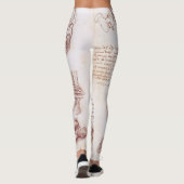 Leonardo da Vinci's menselijke anatomie voet Botte Leggings (Achterkant)