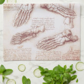 Leonardo da Vinci's menselijke anatomie voet Botte Theedoek (Gevouwen)