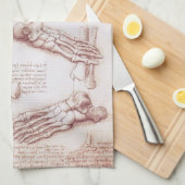 Leonardo da Vinci's menselijke anatomie voet Botte Theedoek (Quarter Fold)