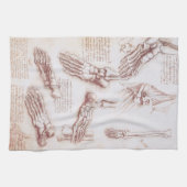 Leonardo da Vinci's menselijke anatomie voet Botte Theedoek (Horizontaal)
