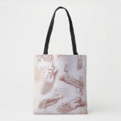 Leonardo da Vinci's menselijke anatomie voet Botte Tote Bag (Voorkant)