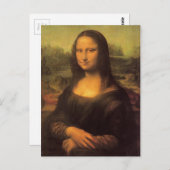 Leonardo Da Vinci's Mona Lisa Briefkaart (Voorkant / Achterkant)