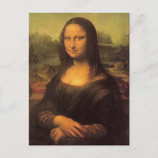 Leonardo Da Vinci's Mona Lisa Briefkaart (Voorkant)