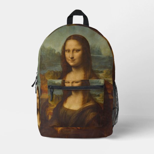 Leonardo da Vinci's Mona Lisa, Renaissancekunst Bedrukte Rugzak (Voorkant)
