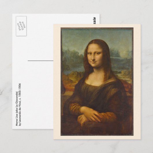 Leonardo da Vinci's Mona Lisa, Renaissancekunst Briefkaart (Voorkant / Achterkant)