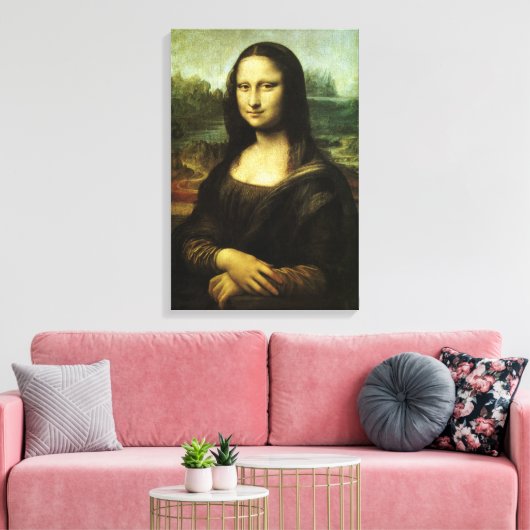 Leonardo da Vinci's Mona Lisa, Renaissancekunst Canvas Afdruk (Insitu (Woonkamer))
