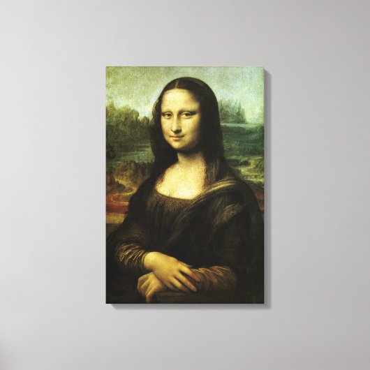 Leonardo da Vinci's Mona Lisa, Renaissancekunst Canvas Afdruk (Voorkant)