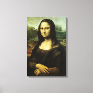 Leonardo da Vinci's Mona Lisa, Renaissancekunst Canvas Afdruk