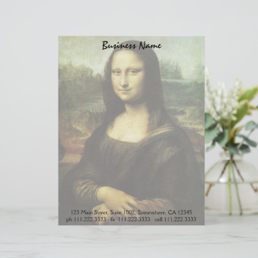 Leonardo da Vinci's Mona Lisa, Renaissancekunst Gepersonaliseerd Briefhoofd (Staand voorkant)