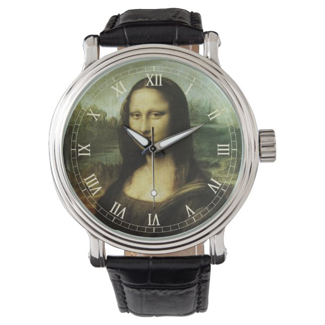 Leonardo da Vinci's Mona Lisa, Renaissancekunst Horloge (Voorkant)