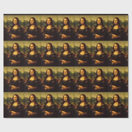 Leonardo da Vinci's Mona Lisa Wrapping Paper Cadeaupapier (Vlak)