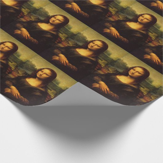 Leonardo da Vinci's Mona Lisa Wrapping Paper Cadeaupapier (Hoek)