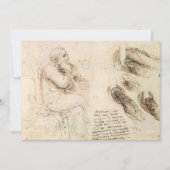 Leonardo da Vinci's Oude Man en Waterschets (Voorkant)