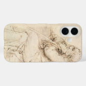 Leonardo da Vinci's Oude Man en Waterschets Case-Mate iPhone Case (Achterkant (horizontaal))