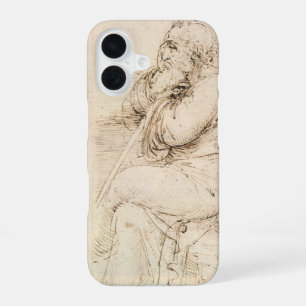 Leonardo da Vinci's Oude man en waterschets iPhone 16 Hoesje