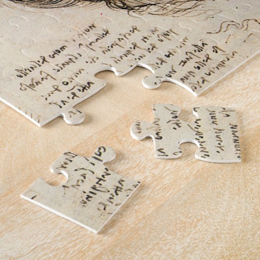 Leonardo da Vinci's Oude Man en Waterschets Legpuzzel (Zijkant)