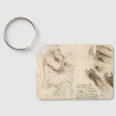 Leonardo da Vinci's Oude man en waterschets Sleutelhanger (Achterkant)