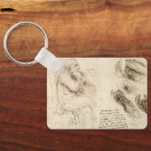 Leonardo da Vinci's Oude man en waterschets Sleutelhanger (Achterkant)