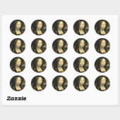 Leonardo da Vinci's Portrait of Ginevra Benci Ronde Sticker (Vel)