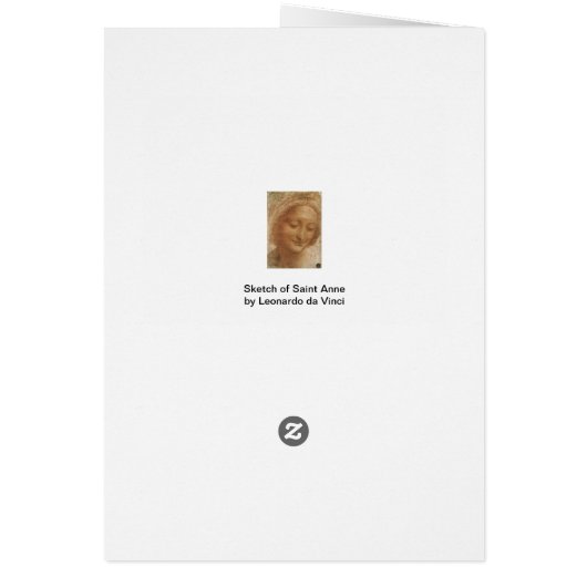 Leonardo da Vinci's Portret van de Heilige Anne St (Achterkant)