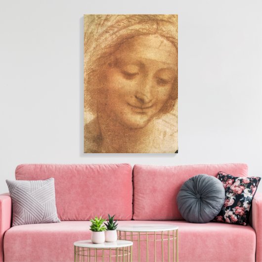 Leonardo da Vinci's Portret van de Heilige Anne St Canvas Afdruk (Insitu (Woonkamer))