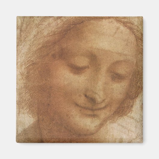 Leonardo da Vinci's Portret van de Heilige Anne St Magneet (Voorkant)