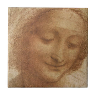 Leonardo da Vinci's Portret van de Heilige Anne St Tegeltje