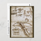 Leonardo da Vinci's reusachtige kruisboog wapen sc Briefkaart (Voorkant / Achterkant)