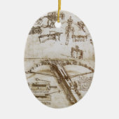 Leonardo da Vinci's reusachtige kruisboog wapen sc Keramisch Ornament (Voorkant)
