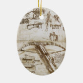 Leonardo da Vinci's reusachtige kruisboog wapen sc Keramisch Ornament (Achterkant)