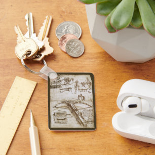 Leonardo da Vinci's reusachtige kruisboog wapen sc Sleutelhanger