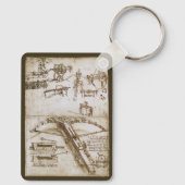 Leonardo da Vinci's reusachtige kruisboog wapen sc Sleutelhanger (Achterkant)