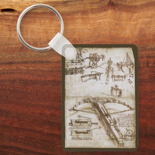 Leonardo da Vinci's reusachtige kruisboog wapen sc Sleutelhanger (Voorkant)