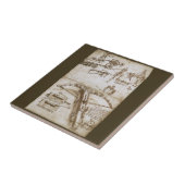 Leonardo da Vinci's reusachtige kruisboog wapen sc Tegeltje (Zijkant)