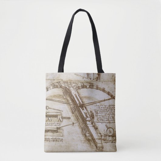 Leonardo da Vinci's reusachtige kruisboog wapen sc Tote Bag (Voorkant)