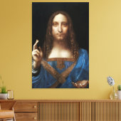 Leonardo da Vinci's Salvator Mundi Canvas Afdruk (Insitu (Woonkamer))