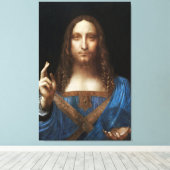 Leonardo da Vinci's Salvator Mundi Canvas Afdruk (Insitu (Houten vloer))