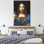 Leonardo da Vinci's Salvator Mundi Canvas Afdruk (Insitu (Slaapkamer))