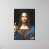 Leonardo da Vinci's Salvator Mundi Canvas Afdruk (Voorkant)