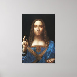 Leonardo da Vinci's Salvator Mundi Canvas Afdruk
