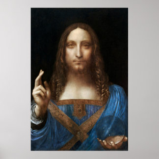 Leonardo da Vinci's Salvator Mundi (circa 1500) Poster